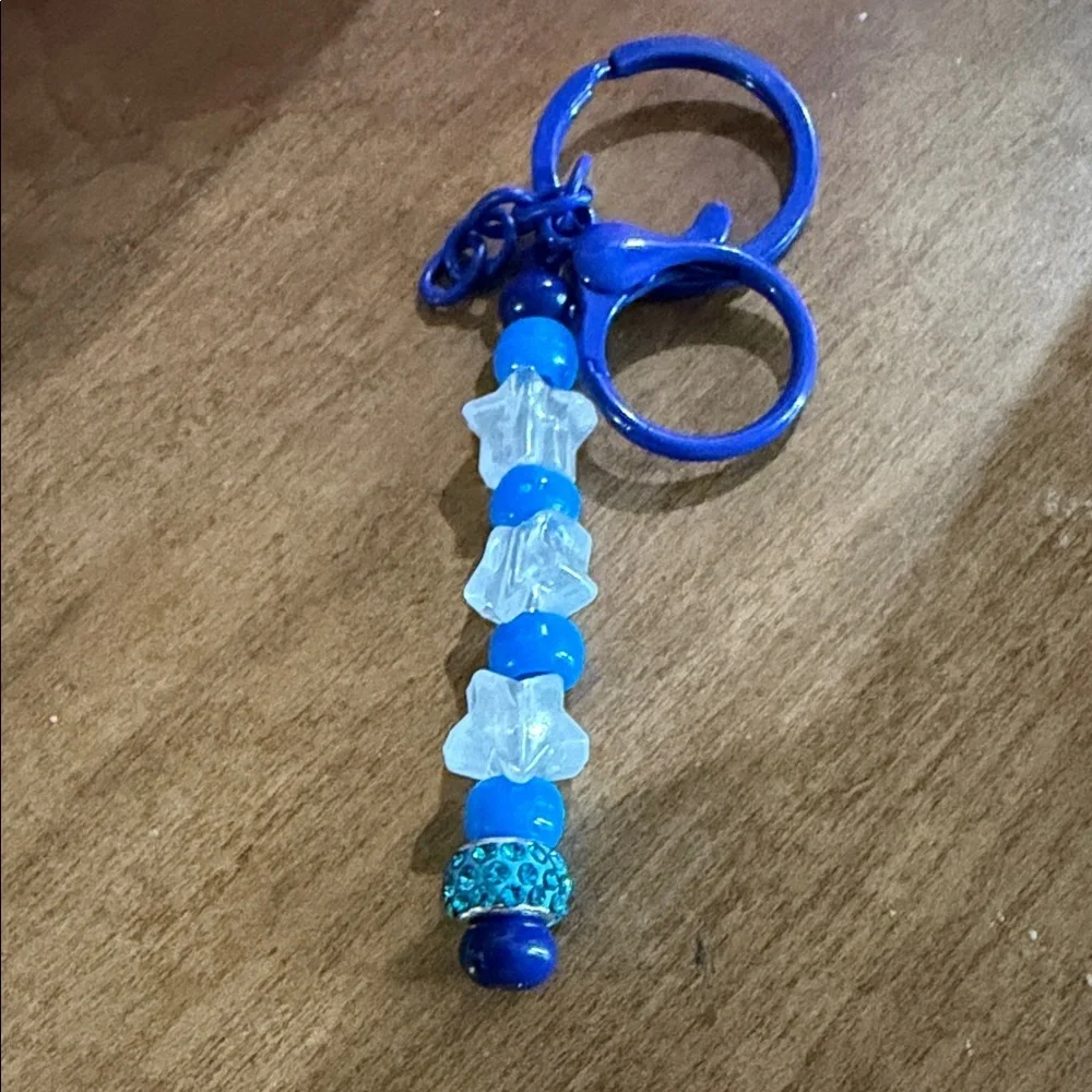 Beaded Flower Keychain Charm - Assorted Colors